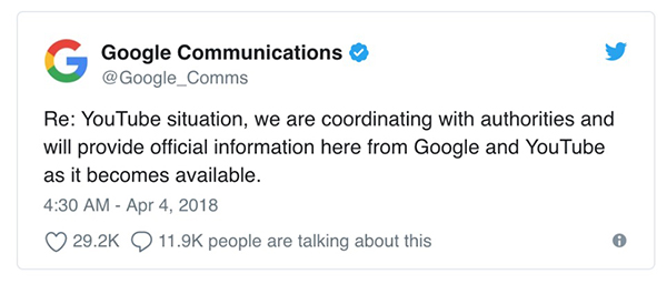 YouTube总部发生枪击案：3人受伤，女枪手自杀身亡