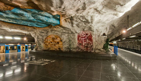 读图 | 世界上最长的画廊，斯德哥尔摩地铁站
