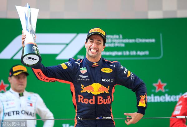 F1中国站里卡多神奇逆袭，夺冠第一件事感激机械师