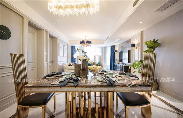 餐厅 中南世纪花城 美式轻奢 180平 四室两厅 南通锦华装饰装修