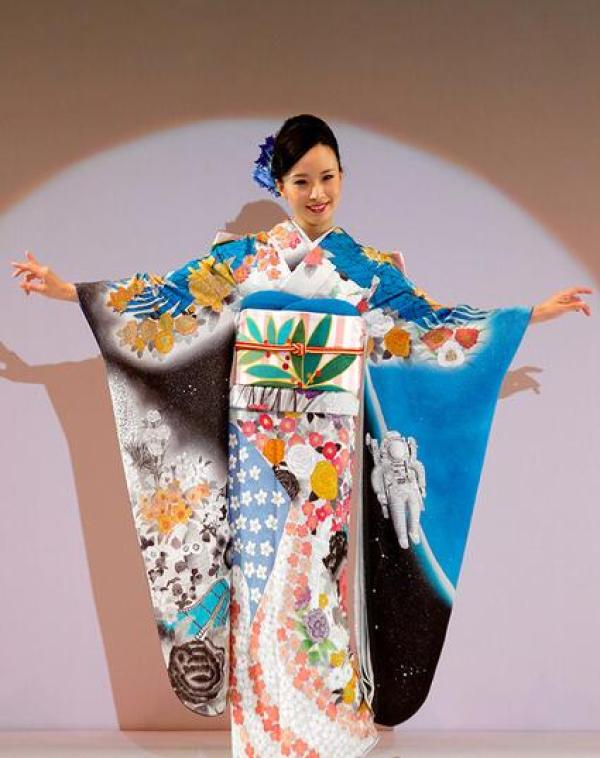 图集｜东京奥运为参赛国创作主题和服，中国款绣上万里长城