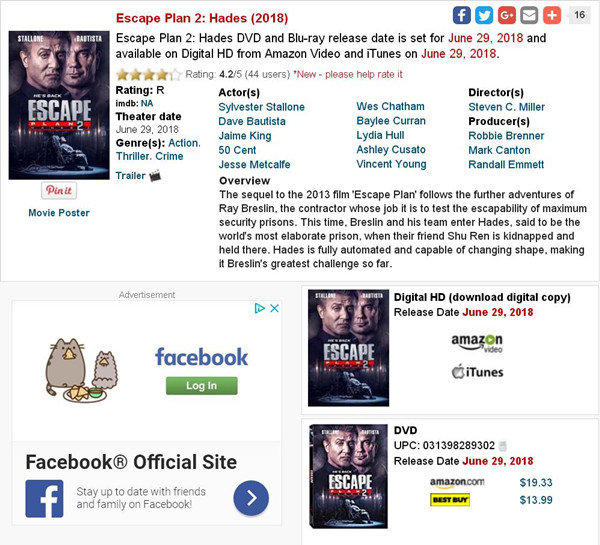 史泰龙营救黄晓明？《金蝉脱壳2》国内定档6月29日