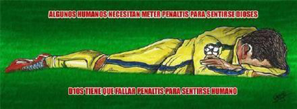 如何证明梅西是人而不是神？让他罚点球就行了