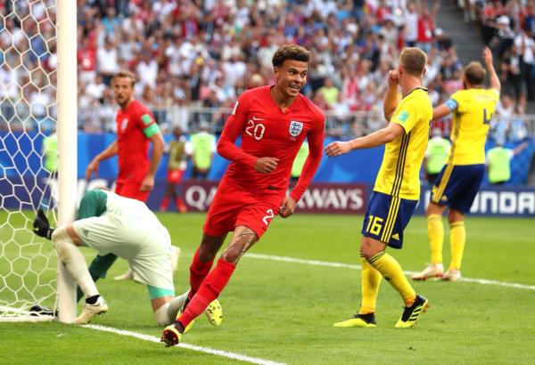 英格兰2比0击败瑞典，时隔28年重返世界杯四强