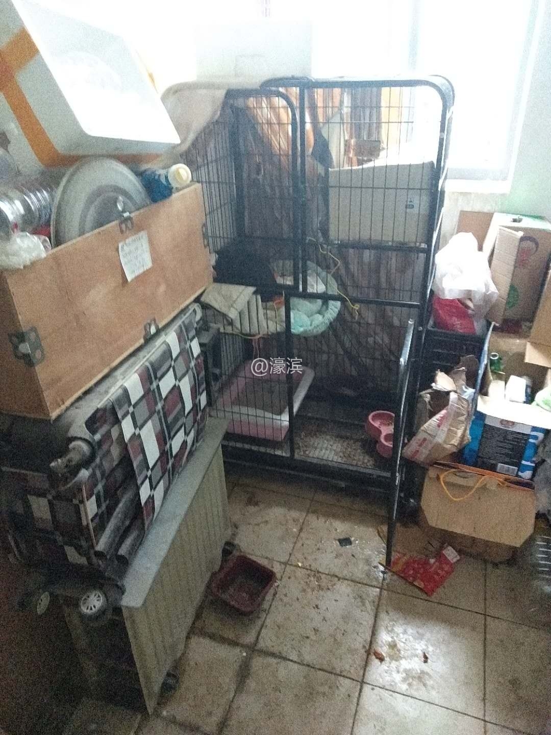 楼道内杂物乱堆放