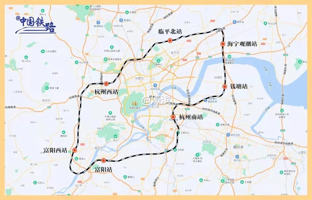 杭州“绕城高铁”示意图