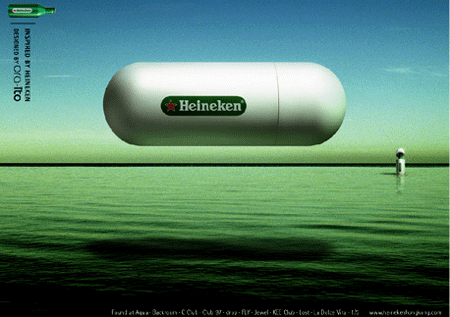 [分享]喜力铝金属酒瓶设计及时尚海报欣赏