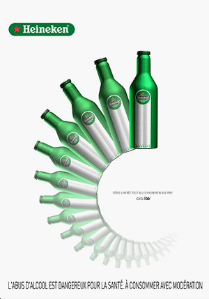 [分享]喜力铝金属酒瓶设计及时尚海报欣赏