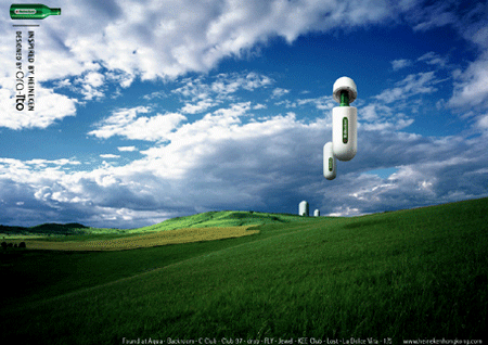 [分享]喜力铝金属酒瓶设计及时尚海报欣赏