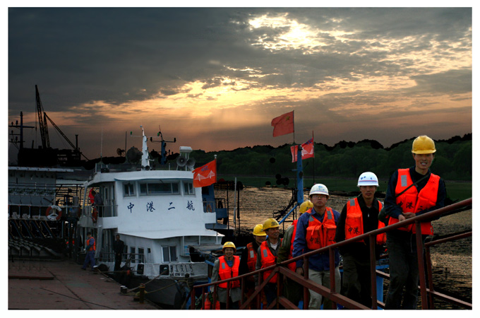 发几张苏通大桥《去时迎朝晖 夕归踏晚霞 我为祖国造大桥》