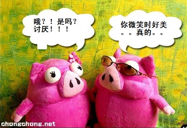 送给我亲爱的猪猪．．．．＜你微笑时好美＞～真的
