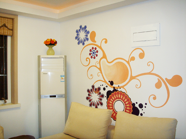 本人手绘墙，有兴趣的看看，主张你的个性你的美！！