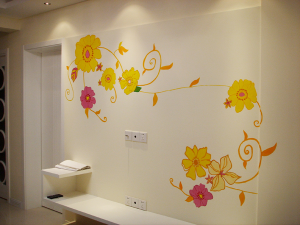 本人手绘墙，有兴趣的看看，主张你的个性你的美！！