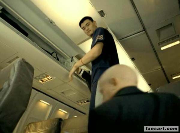 姚明在美国拍的广告。