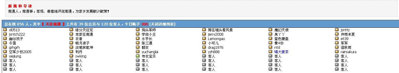 『恭喜』关注南通是除吹水版以外最受关注的坛内第一大版