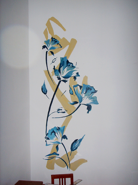 本人手绘墙，有兴趣的看看，主张你的个性你的美！！