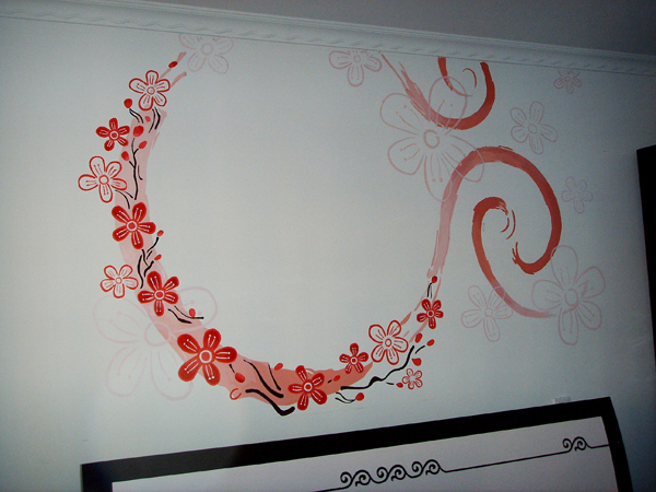 本人手绘墙，有兴趣的看看，主张你的个性你的美！！