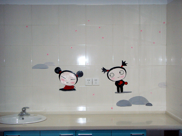 本人手绘墙，有兴趣的看看，主张你的个性你的美！！