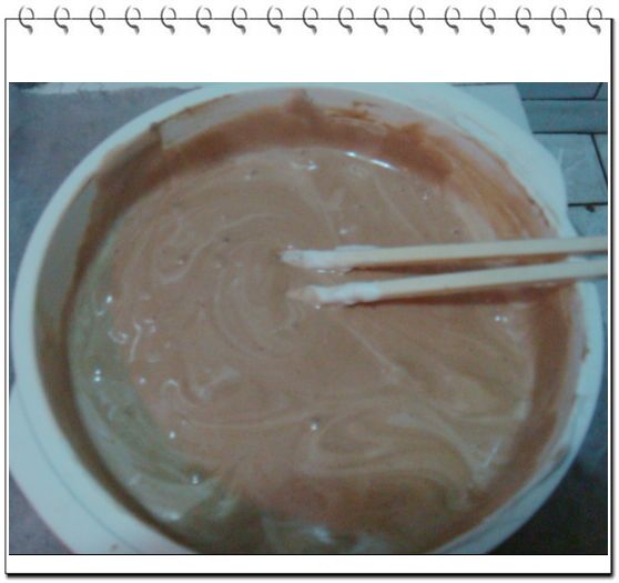 蛋白与面粉及可可粉和均后