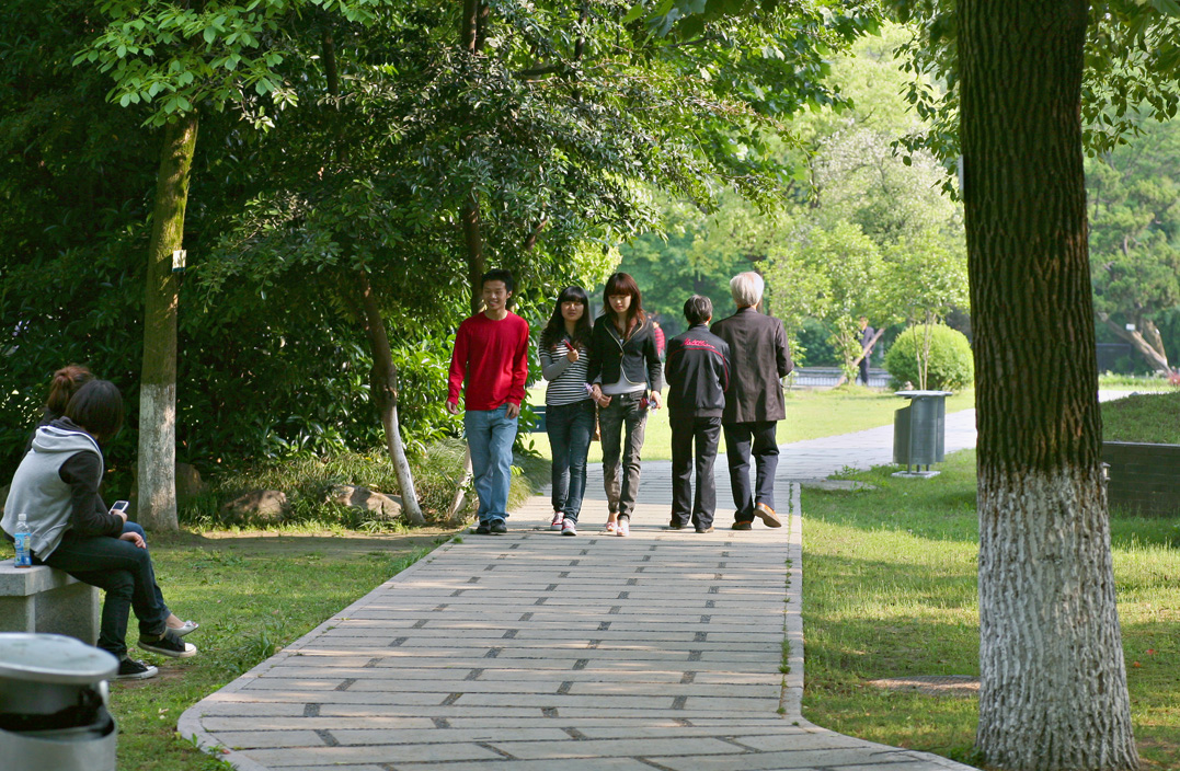中间两个是漂亮MM