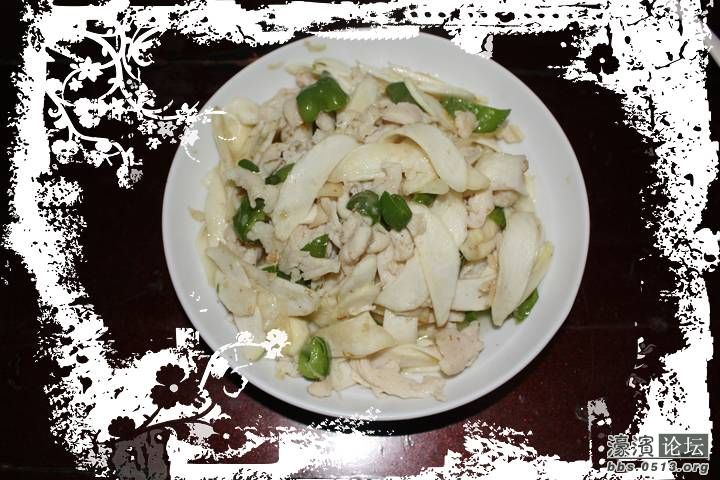 青椒茭白鸡片